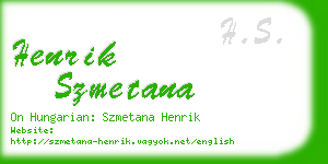 henrik szmetana business card